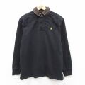L★古着 ラルフローレン 長袖 ブランド ラガー シャツ メンズ 90年代 90s ワンポイントロゴ コットン 黒 26feb19