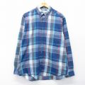 L★古着 リーバイス Levis 長袖 ブランド シャツ メンズ 90年代 90s ボタンダウン 紺他 チェック 26mar02