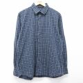 XL★古着 ドッカーズ 長袖 ブランド シャツ メンズ コットン 紺他 チェック 26mar04