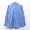 L★古着 エルエルビーン 長袖 ブランド シャツ メンズ 00年代 00s コットン ボタンダウン 薄紺 26mar06