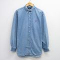 XL★古着 ラルフローレン 長袖 ブランド シャツ メンズ 90年代 90s ワンポイントロゴ BLAKE 大きいサイズ コットン ボタンダウン 紺 デニム【spe】 26mar07