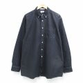 XL★古着 エルエルビーン 長袖 ブランド シャツ メンズ 00年代 00s 大きいサイズ ロング丈 コットン ボタンダウン 黒 チェック 26mar14