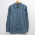 XL★古着 ギャップ GAP 長袖 ブランド シャツ メンズ 00年代 00s 大きいサイズ コットン 薄紺他 チェック 26mar18