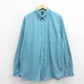 XL★古着 ギャップ GAP 長袖 ブランド シャツ メンズ オックスフォード 大きいサイズ コットン ボタンダウン 水色 26mar23