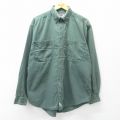 XL★古着 リーバイス Levis 長袖 ブランド シャツ メンズ 00年代 00s 大きいサイズ コットン ボタンダウン 緑 デニム 26apr01