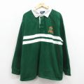 XL★古着 ラルフローレン 長袖 ブランド ラガー シャツ メンズ 90年代 90s 大きいサイズ コットン 緑 26apr02