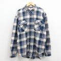 XL★古着 リーバイス Levis 長袖 ブランド シャツ メンズ 00年代 00s 大きいサイズ ロング丈 コットン 紺他 チェック 26apr02