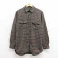M★古着 ジェイクルー 長袖 ブランド ウール シャツ メンズ 90年代 90s 緑他 チェック 26apr03