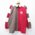 L★古着 トミーヒルフィガー 長袖 ブランド ハーフジップ トップス メンズ 90年代 90s ワンポイントロゴ コットン 赤他 26apr08
