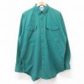 XL★古着 ラルフローレン チャップス 長袖 ブランド シャツ メンズ 90年代 90s 大きいサイズ コットン ボタンダウン 緑 26apr10
