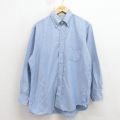 XL★古着 エルエルビーン 長袖 ブランド シャツ メンズ 80年代 80s コットン USA製 薄紺 26apr11