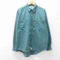 XL★古着 リーバイス Levis 長袖 ブランド シャツ メンズ コットン 緑系 26apr14