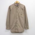 XL★古着 ラルフローレン チャップス 長袖 ブランド シャツ メンズ 90年代 90s ワンポイントロゴ ロング丈 コットン ボタンダウン ベージュ 26apr20