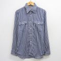L★古着 リーバイス Levis 長袖 ブランド シャツ メンズ 70年代 70s 紺他 ギンガム チェック 26apr20