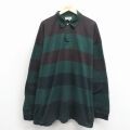 XL★古着 エルエルビーン 長袖 ブランド ラガー シャツ メンズ 90年代 90s 大きいサイズ コットン 緑他【spe】 26apr28