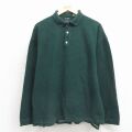 XL★古着 ギャップ GAP 長袖 ブランド ポロ シャツ メンズ 鹿の子 緑 26apr28