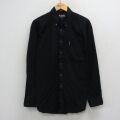 L★古着 ラルフローレン チャップス 長袖 ブランド シャツ メンズ 90年代 90s コットン ボタンダウン USA製 黒 26apr30