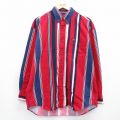 ラルフローレン 90s 長袖シャツ ストライプ レッド XL | 古着
