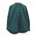 ラルフローレン 90s 長袖シャツ ワンポイントロゴ グリーンチェック XL | 古着