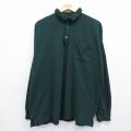 ラルフローレン 90s 長袖ポロシャツ ワンポイントロゴ グリーン XL | 古着