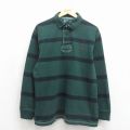 ラルフローレン 90s 長袖ラガーシャツ ワンポイントロゴ グリーン XL | 古着