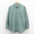 エルエルビーン 90s 長袖シャツ ストライプ グリーン XL | 古着