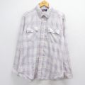 リーバイス 80s 長袖シャツ チェック ホワイト XL | 古着
