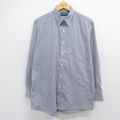 ランズエンド 90s 長袖シャツ チェック ネイビー L | 古着