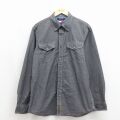 トミーヒルフィガー 90s 長袖シャツ グレー L | 古着