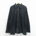 XL★古着 バナナリパブリック 長袖 フルジップ トップス メンズ 00年代 00s コットン ブラック 26may21