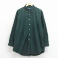 ラルフローレン 90s 長袖シャツ ワンポイントロゴ グリーン XL | 古着