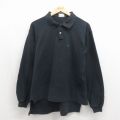 ラコステ 90s 長袖ポロシャツ ワンポイントロゴ ブラック メンズM相当 | 古着