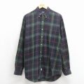 ラルフローレン 90s 長袖シャツ ワンポイントロゴ ネイビーチェック メンズXL相当 | 古着
