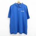 【50%OFF】XL★古着 ランズエンド 半袖 ブランド ポロ シャツ メンズ 90年代 90s Burke ＆ Lamb 鹿の子 大きいサイズ コットン USA製 青 ブルー 24aug07 中古 トップス
