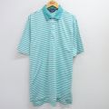 XL★古着 ラルフローレン Ralph Lauren ゴルフ 半袖 ブランド ポロ シャツ メンズ 90年代 90s 大きいサイズ ロング他k 水色他 ボーダー 25apr28 中古 トップス