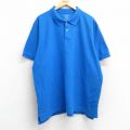 XL★古着 エルエルビーン LLBEAN 半袖 ブランド ポロ シャツ メンズ 大きいサイズ コットン 鹿の子 水色 25may28 中古 トップス