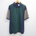 XL★古着 ナイキ NIKE 半袖 ブランド ポロ シャツ メンズ 00年代 00s ワンポイントロゴ 鹿の子 マルチカラー 大きいサイズ コットン 緑他 グリーン 【spe】 25jun06 中古 トップス