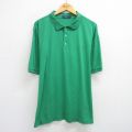 XL★古着 ラルフローレン Ralph Lauren 半袖 ブランド ポロ シャツ メンズ ワンポイントロゴ 大きいサイズ コットン 緑 グリーン 25jun06 中古 トップス