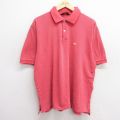XL★古着 ブルックスブラザーズ BROOKS BROTHERS 半袖 ブランド ポロ シャツ メンズ 00年代 00s ワンポイントロゴ 大きいサイズ コットン赤系他 レッド 25jun20 中古 トップス