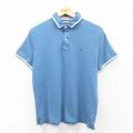 M★古着 トミーヒルフィガー TOMMY HILFIGER 半袖 ブランド ポロ シャツ メンズ ワンポイントロゴ コットン 薄紺他 ネイビー 25jul14 中古 トップス