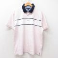 XL★古着 トミーヒルフィガー TOMMY HILFIGER 半袖 ブランド ポロ シャツ メンズ ワンポイントロゴ 大きいサイズ 薄ピンク他 25jul14 中古 トップス