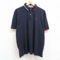 XL★古着 トミーヒルフィガー TOMMY HILFIGER 半袖 ブランド ポロ シャツ メンズ ワンポイントロゴ 鹿の子 コットン 紺他 ネイビー 25jul15 中古 トップス