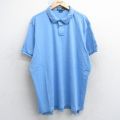 XL★古着 ラルフローレン Ralph Lauren 半袖 ブランド ポロ シャツ メンズ ワンポイントロゴ 大きいサイズ コットン 水色 25jul18 中古 トップス