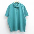 XL★古着 エルエルビーン LLBEAN 半袖 ブランド ポロ シャツ メンズ 鹿の子 大きいサイズ コットン 緑 グリーン 25jul25 中古 トップス
