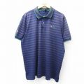 XL★古着 ラルフローレン Ralph Lauren 半袖 ブランド ポロ シャツ メンズ ワンポイントロゴ 大きいサイズ 紺他 ネイビー ボーダー 25jul29 中古 トップス