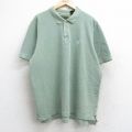 【50%OFF】XL★古着 ティンバーランド 半袖 ブランド ポロ シャツ メンズ ワンポイントロゴ 鹿の子 大きいサイズ コットン 薄緑 グリーン 25aug25 中古 トップス