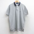XL★古着 ノーティカ NAUTICA 半袖 ブランド ポロ シャツ メンズ 90年代 90s ワンポイントロゴ 鹿の子 コットン カナダ製 グレー 霜降り 25aug25 中古 トップス