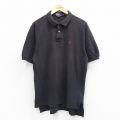 XL★古着 ラルフローレン Ralph Lauren 半袖 ブランド ポロ シャツ メンズ 90年代 90s ワンポイントロゴ 鹿の子 コットン USA製 黒 ブラック 【spe】 25aug25 中古 トップス