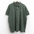 XL★古着 ラルフローレン Ralph Lauren ポロジーンズ 半袖 ブランド ポロ シャツ メンズ 00年代 00s ワンポイントロゴ 鹿の子 大きいサイズ コットン 濃緑 グリーン 25aug26 中古 トップス