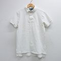L★古着 ラルフローレン 半袖 ブランド ラガー シャツ メンズ 90年代 90s ビッグロゴ コットン 白【spe】 26apr13